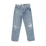 90s Crop Suspenders Jeans