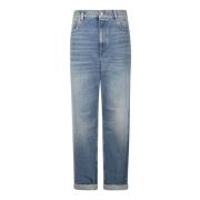 Medium Stone Washed Denim Jeans