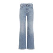 Blå Distressed Bomuld Jeans