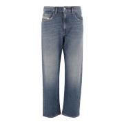 Stretch Bomuld Denim Jeans med Vasket Effekt