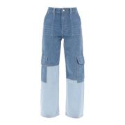 Cargo Lomme To-Farvet Denim Jeans